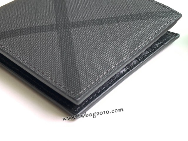 Burberry專門店新款男士短夾錢包 巴寶莉煙熏格子新顏色錢夾 yxb1340